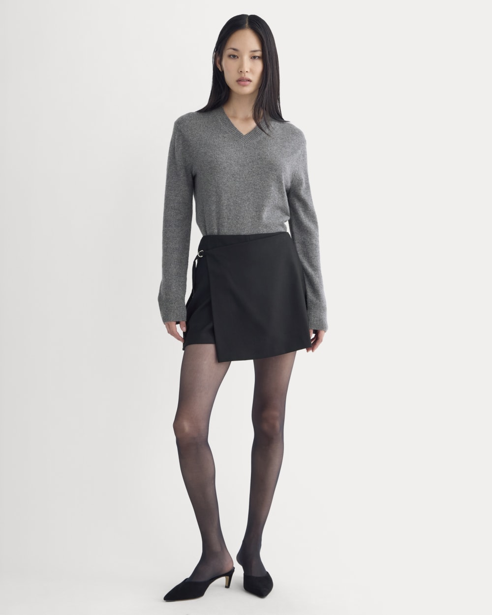 Wrap Mini Skort in Tailor Twill
