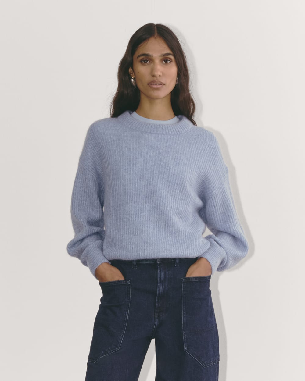 womens-alpaca-ribbed-cocoon-crew-heather-blue-slate | primary