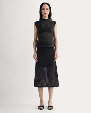The Lace Knit Skirt | Black