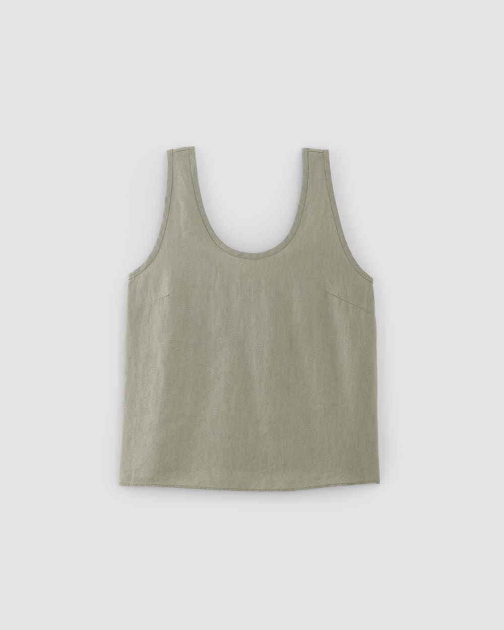 womens-linen-scoop-neck-tank-sage-green | alt