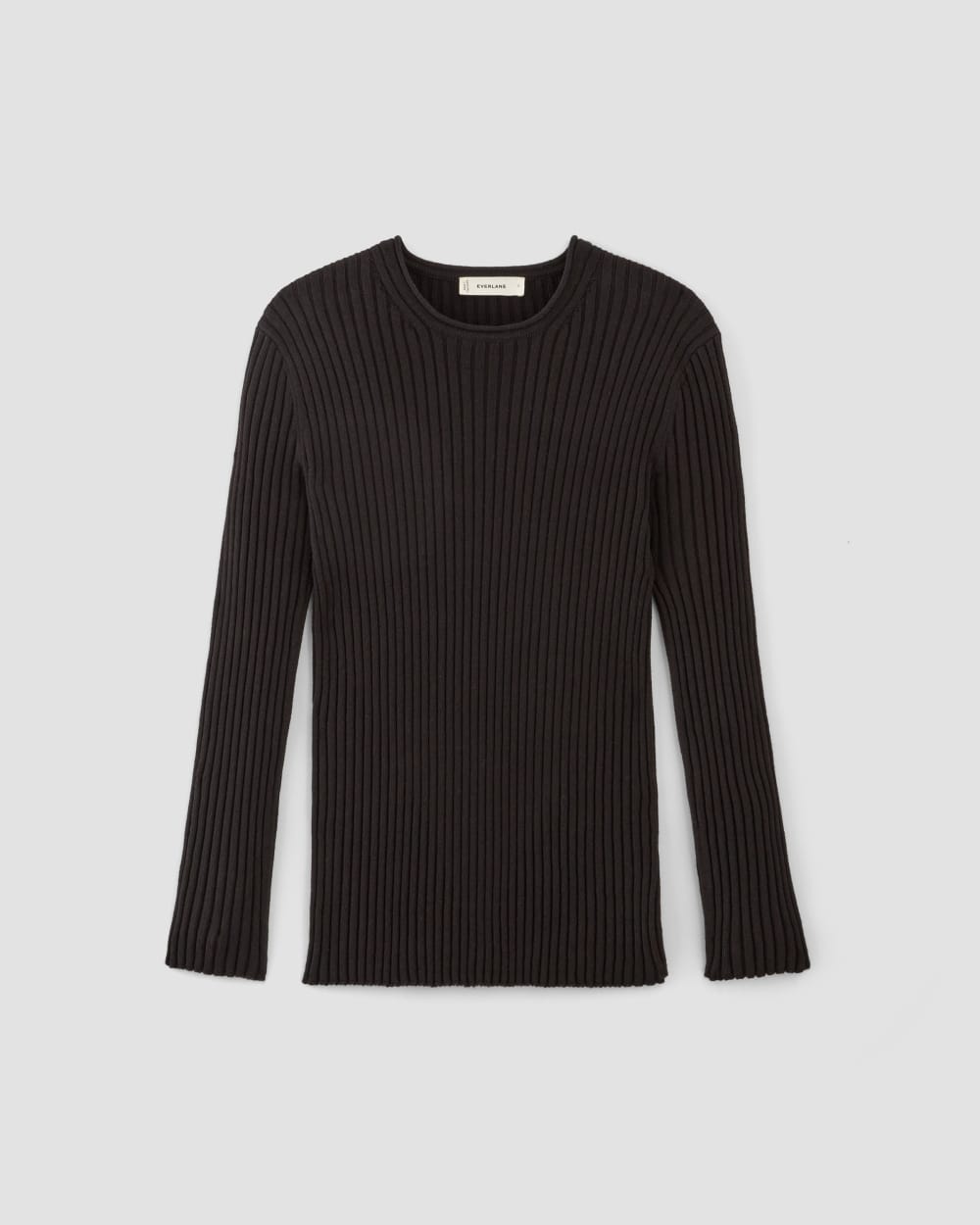 womens-cotton-rib-crew-black | alt