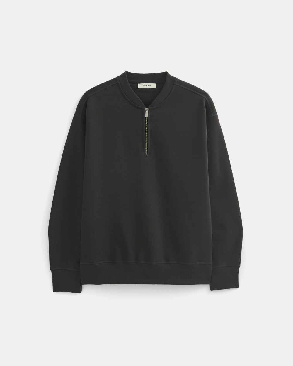 mens-luxe-fleece-halfzip-pullover-black | alt