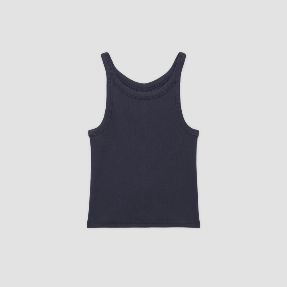 womens-cropped-supima-rib-tank-navy | alt