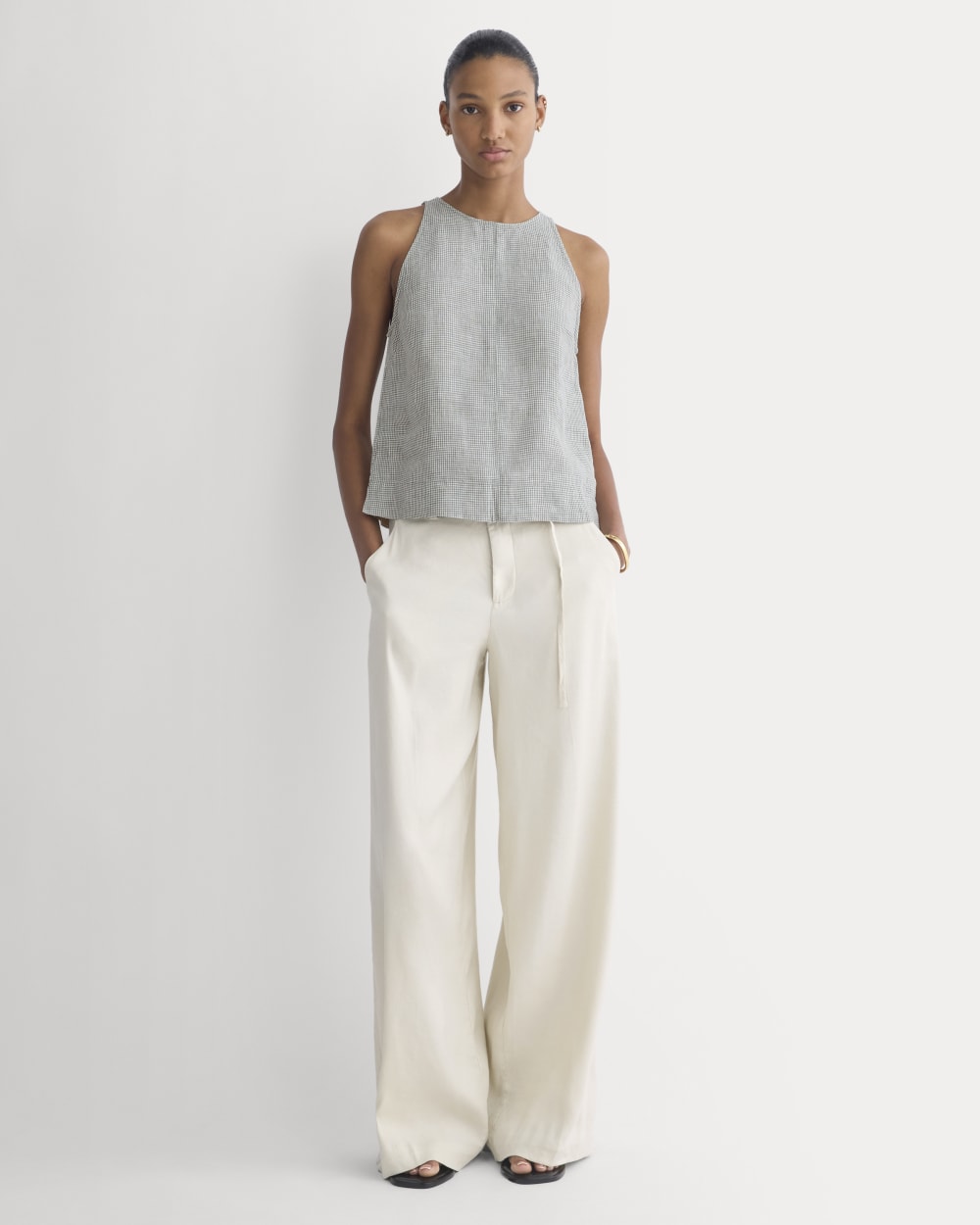 The Linen High-Neck Tank | Agave Green – Everlane The Linen High-Neck Tank | Agave Green – Everlane