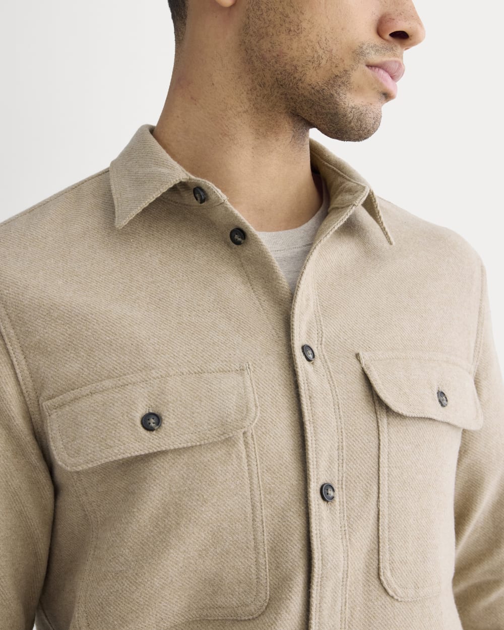 The Heavyweight Overshirt | Uniform | Dark Heathered Camel – Everlane
