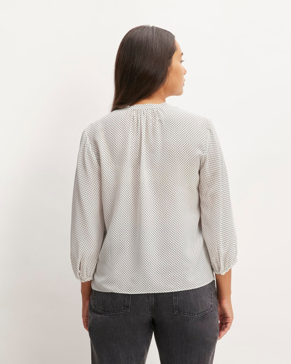 womens-clean-silk-v-neck-top-bone-black-polka-dot