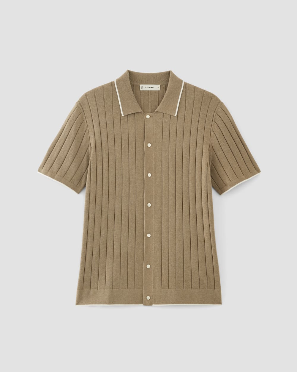 The No-Sweat Button-Down Polo | Dark Heathered Camel – Everlane