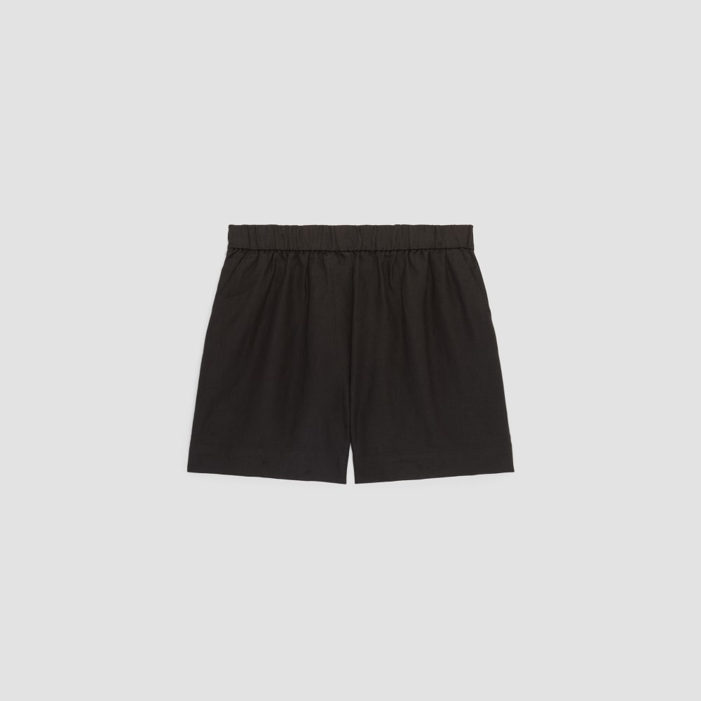 womens-linen-boxer-short-black | alt