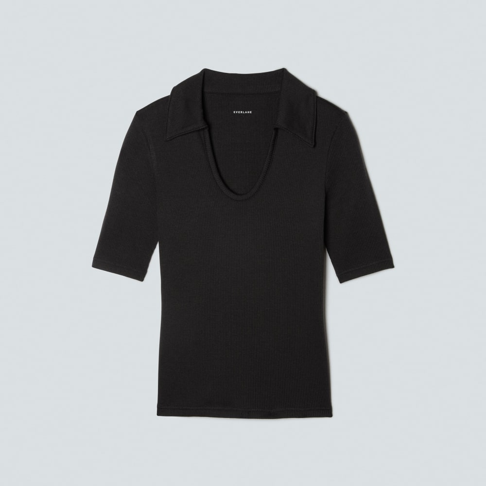 The Super-Soft Short Sleeve Polo | Black - XXS