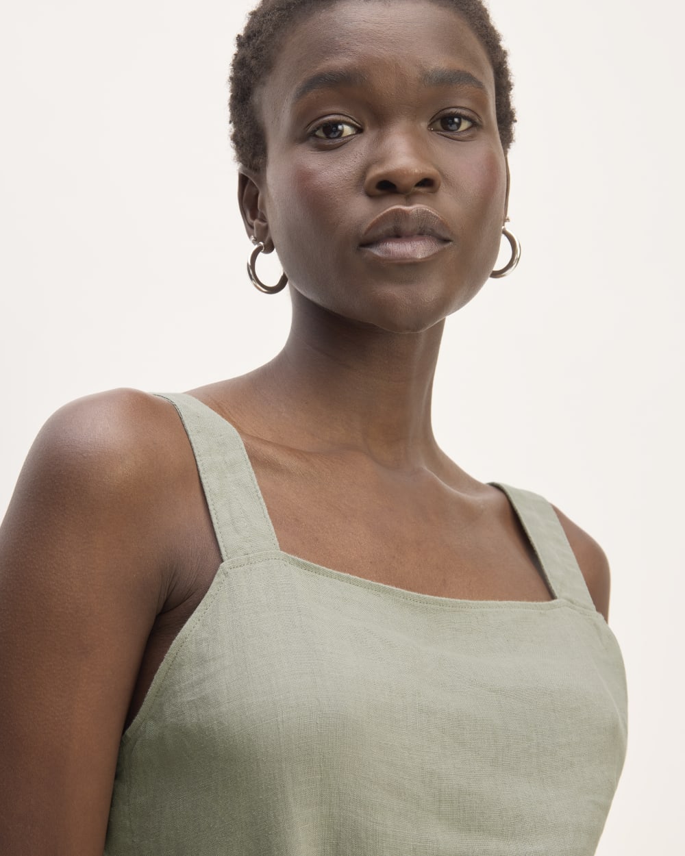 The Linen Side-Button Jumpsuit | Sage Green – Everlane