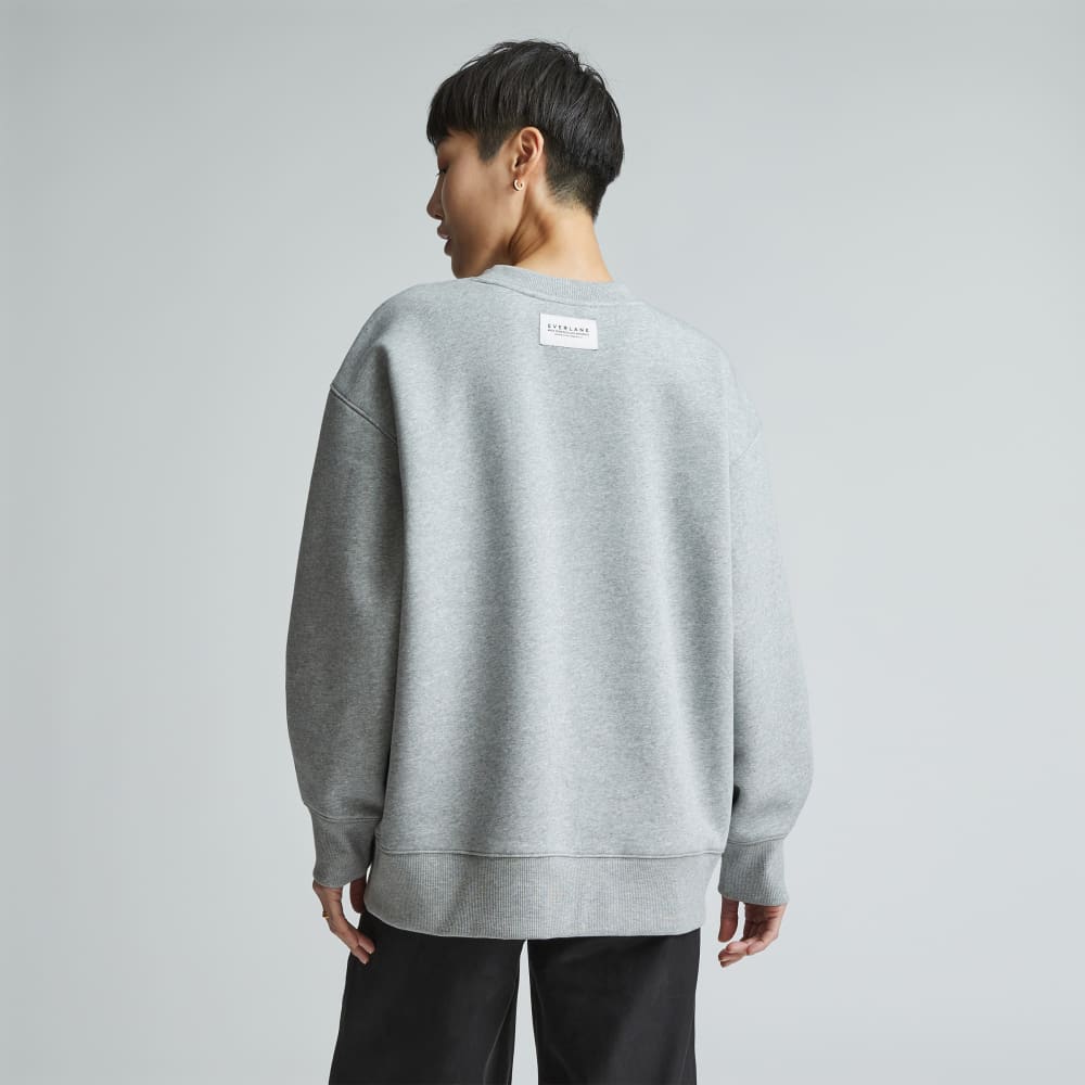 The ReTrack Oversized Crew | Heather Grey – Everlane