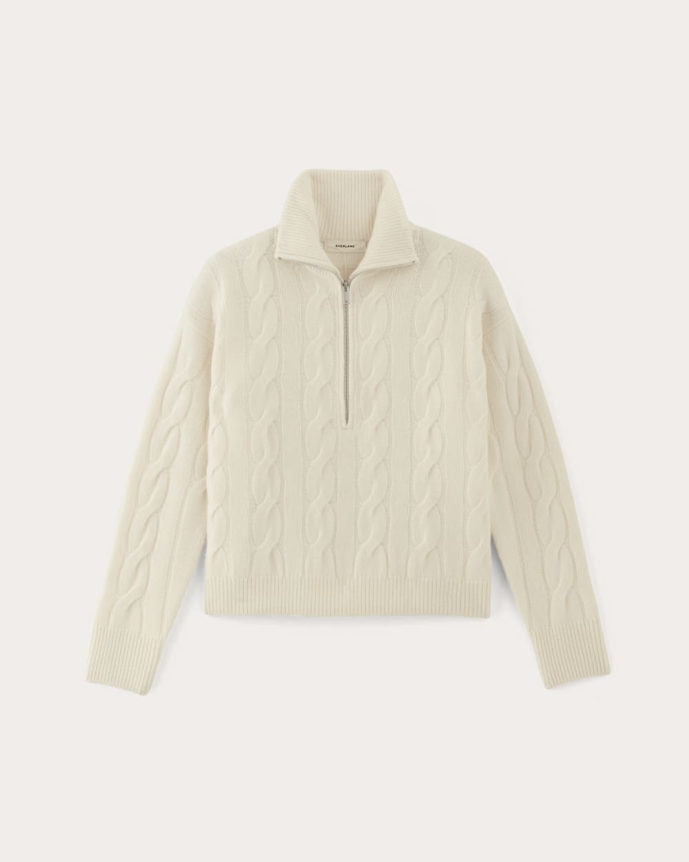 The Cable Half-Zip in Luxe Merino | Bone – Everlane