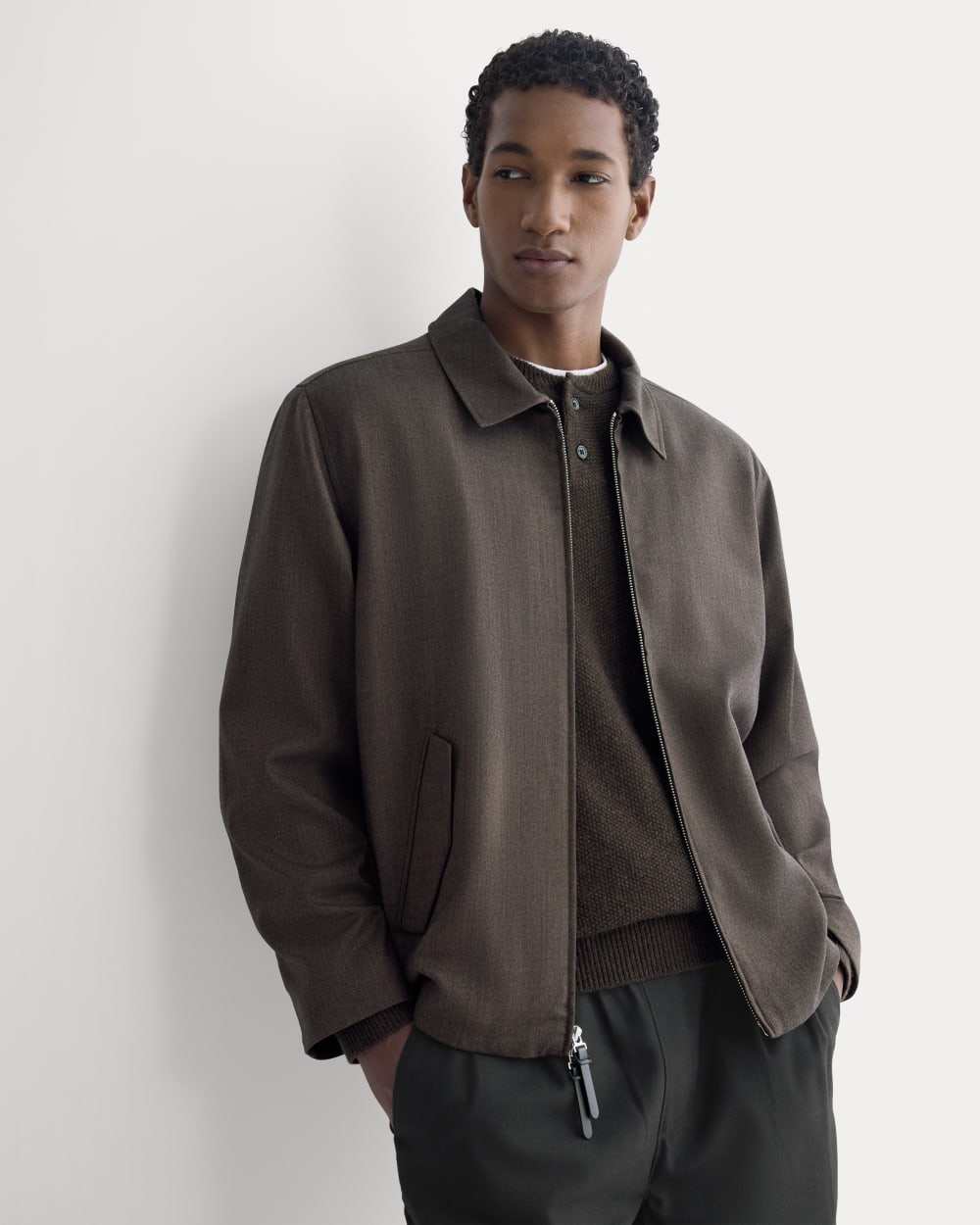 Tailored Zip Jacket | Heathered Fudge – Everlane