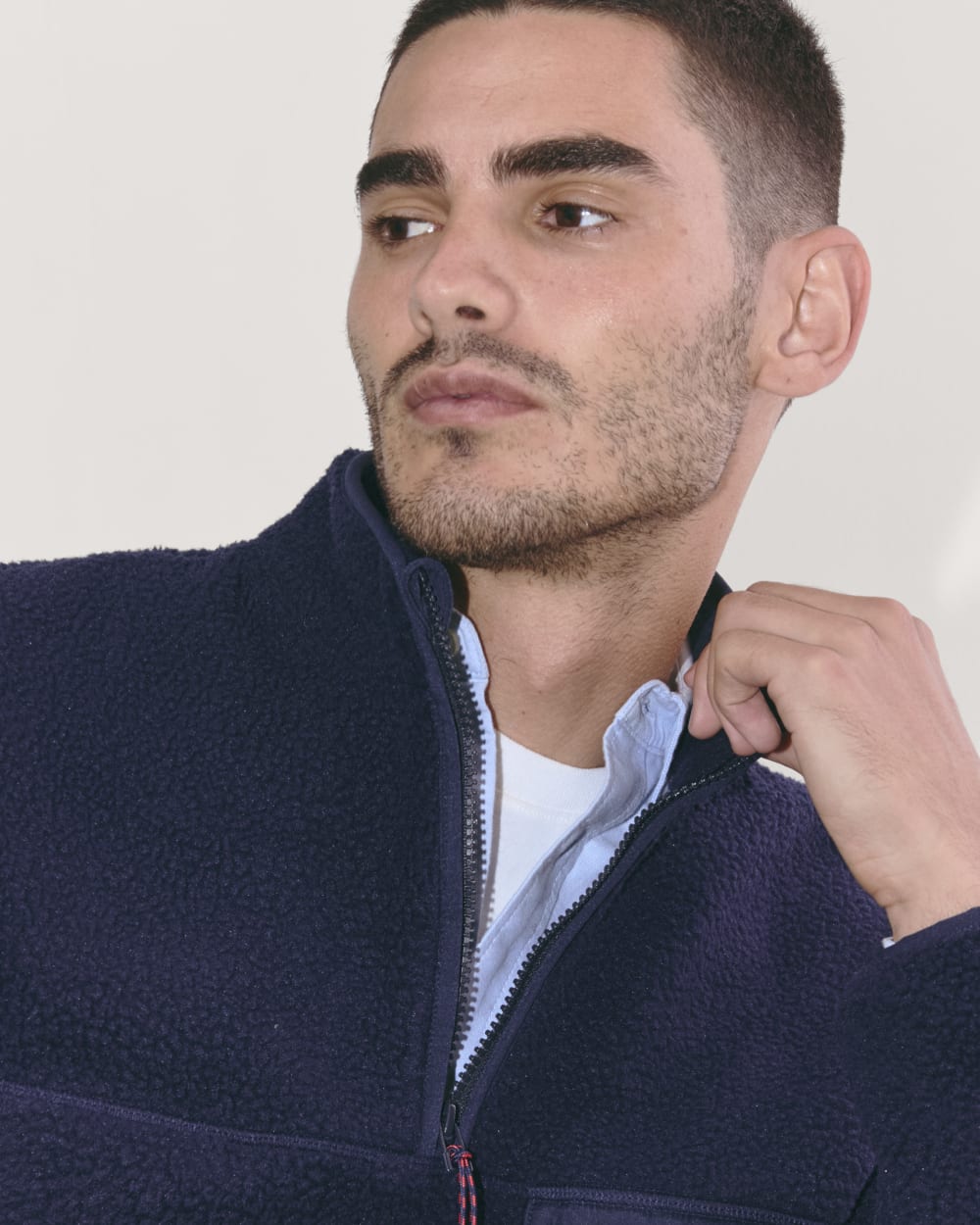 The Teddy Quarter-Zip Fleece | Navy – Everlane