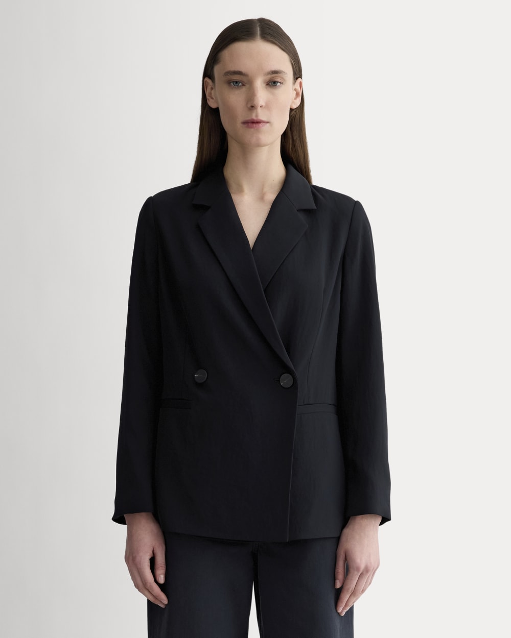womens-drapey-blazer-black | primary