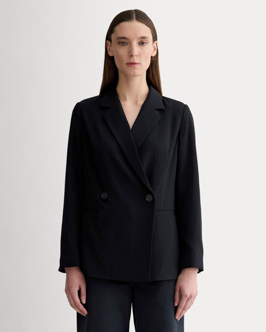 womens-drapey-blazer-black | primary