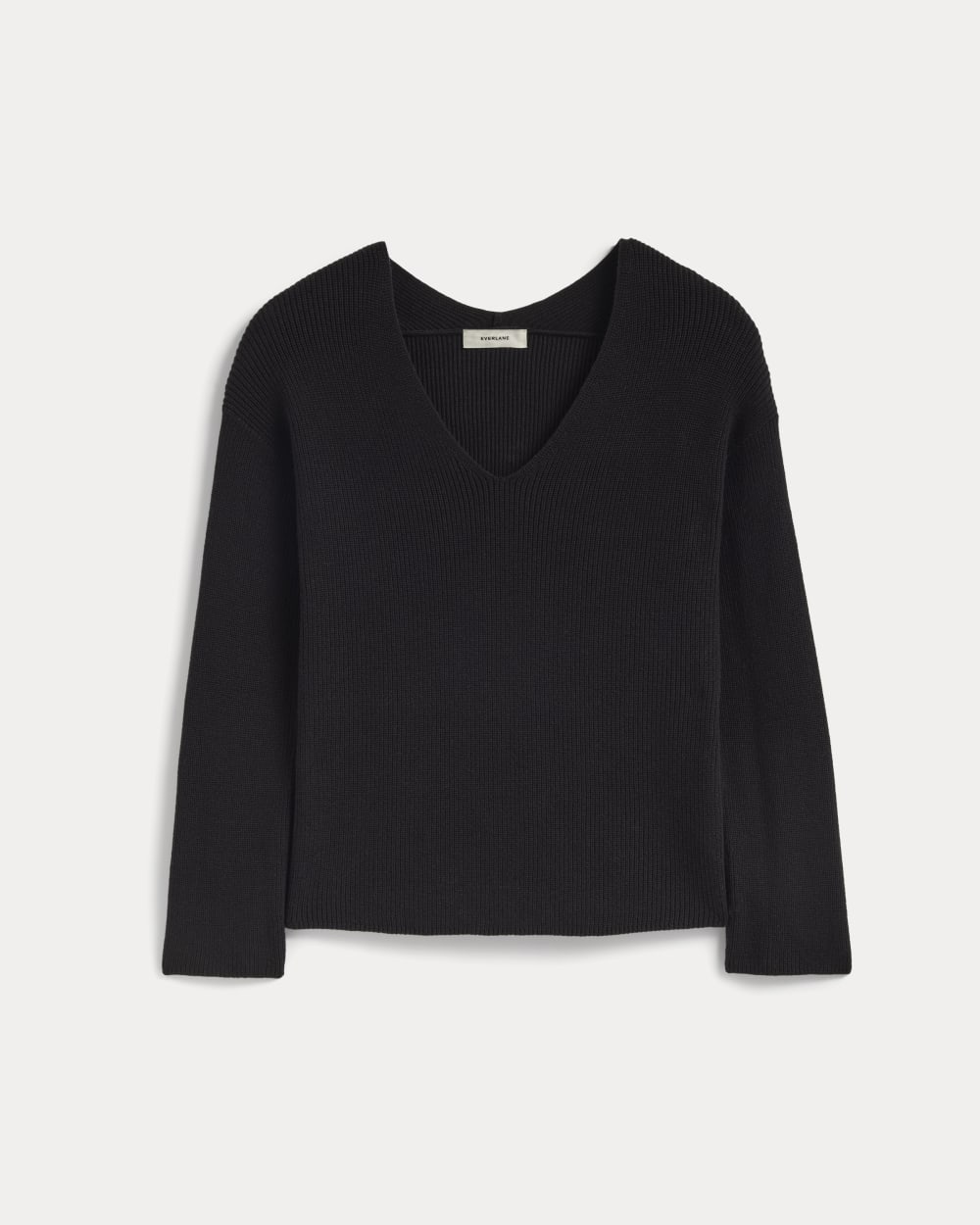 womens-slouchy-v-neck-cotton-black | alt