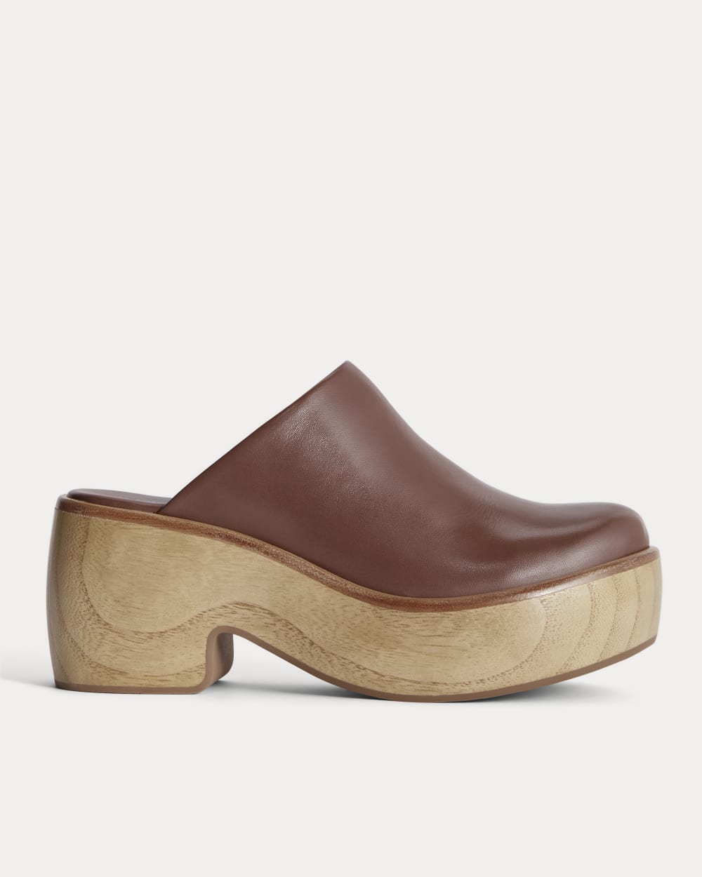 womens-wooden-puffa-clog-rum | primary