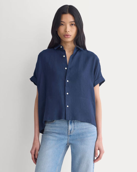 womens-the-boxy-shirt-in-linen-navy | primary