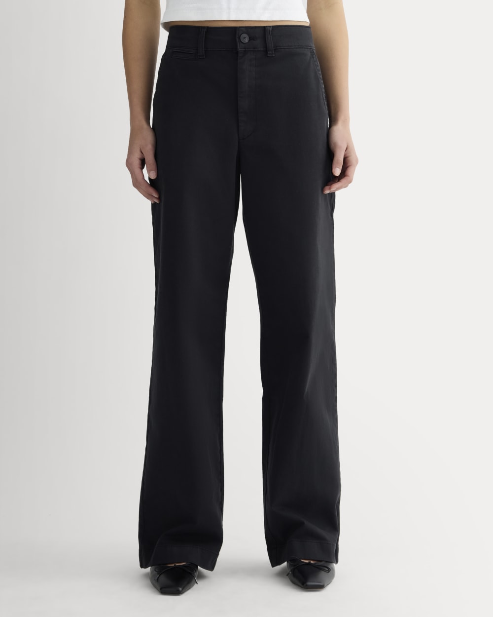 The Wide-Leg Chino | Black – Everlane