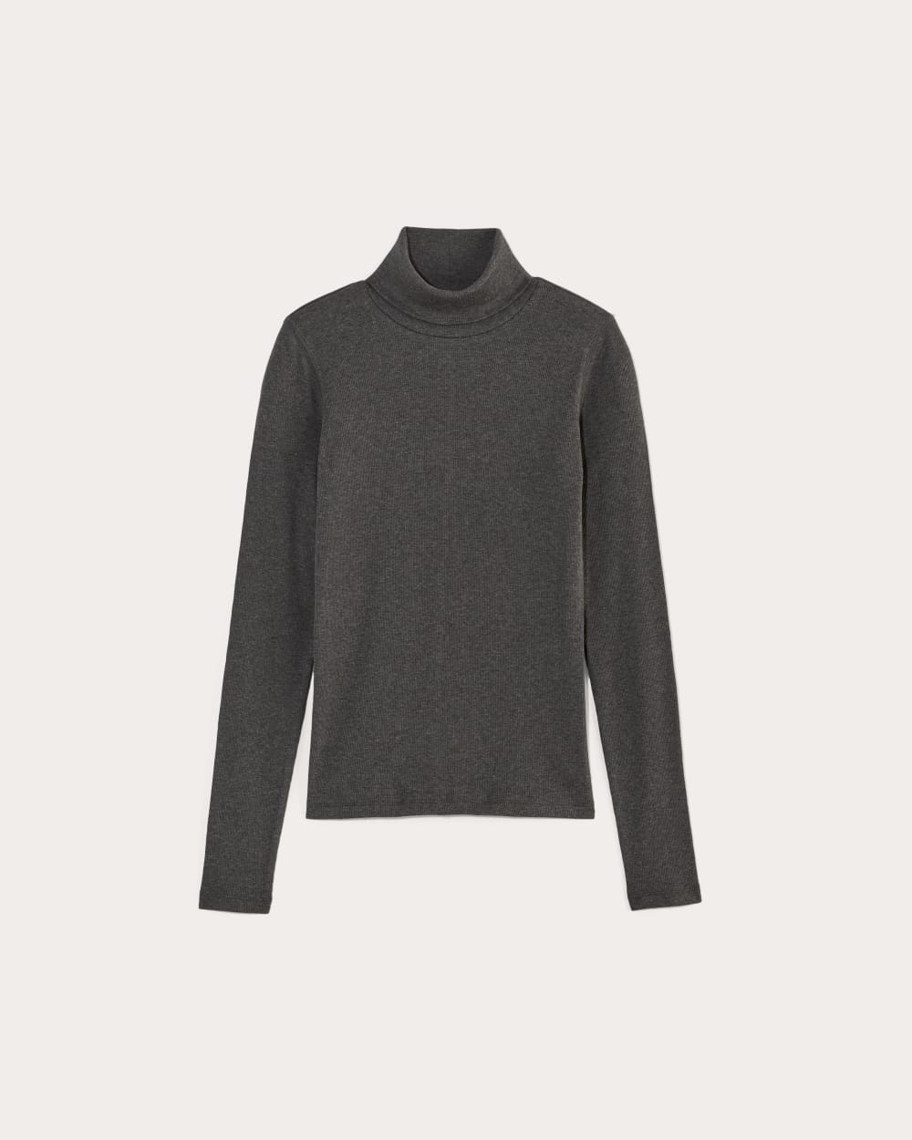 The Luxe Rib Turtleneck | Heathered Soot – Everlane