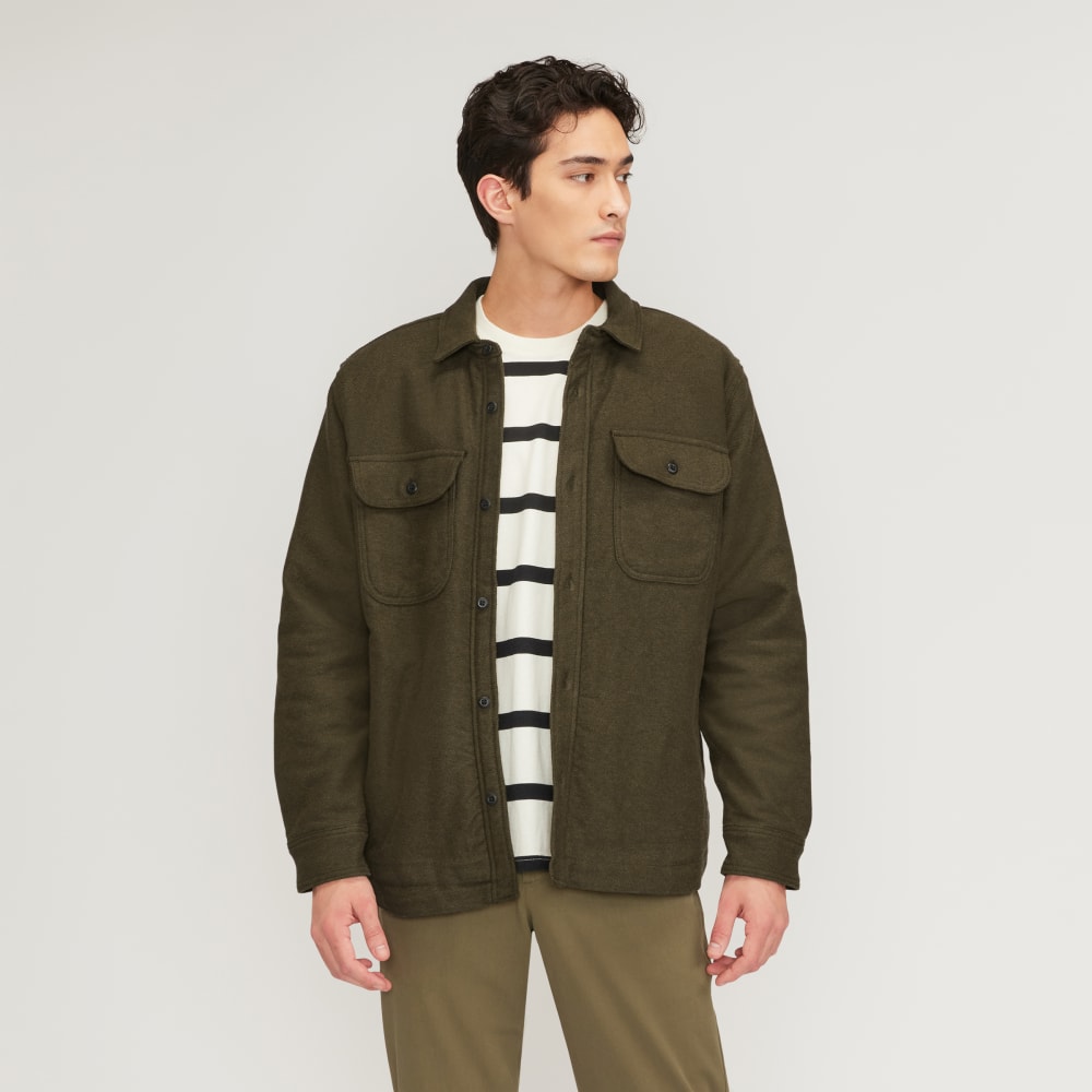 ReNew Fleece Lined Heavyweight Overshirt Heathered