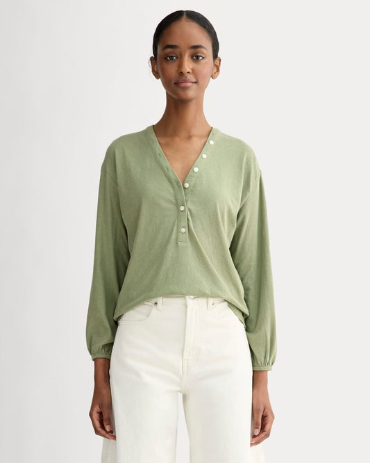 womens-air-v-neck-henley-sagebrush | primary