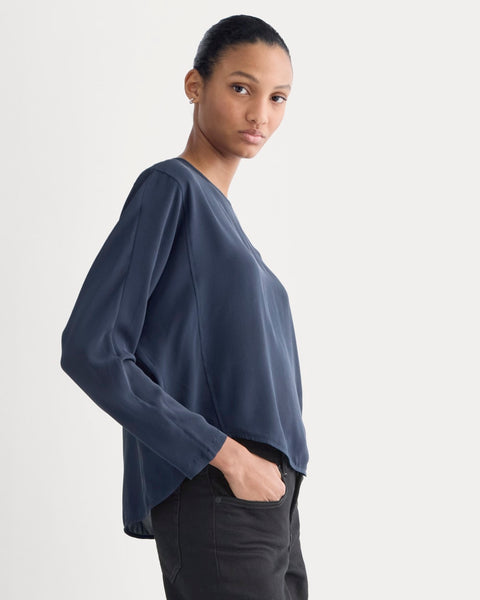 Dolman Top in Washable Silk | Navy – Everlane