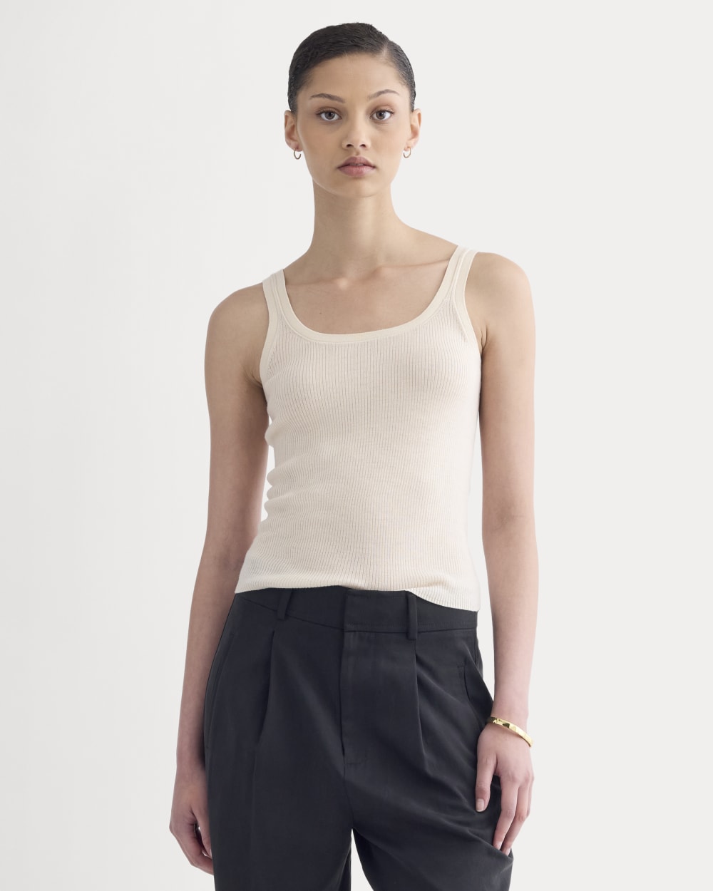 The Light Ribbed Cami in Ultrasoft Merino