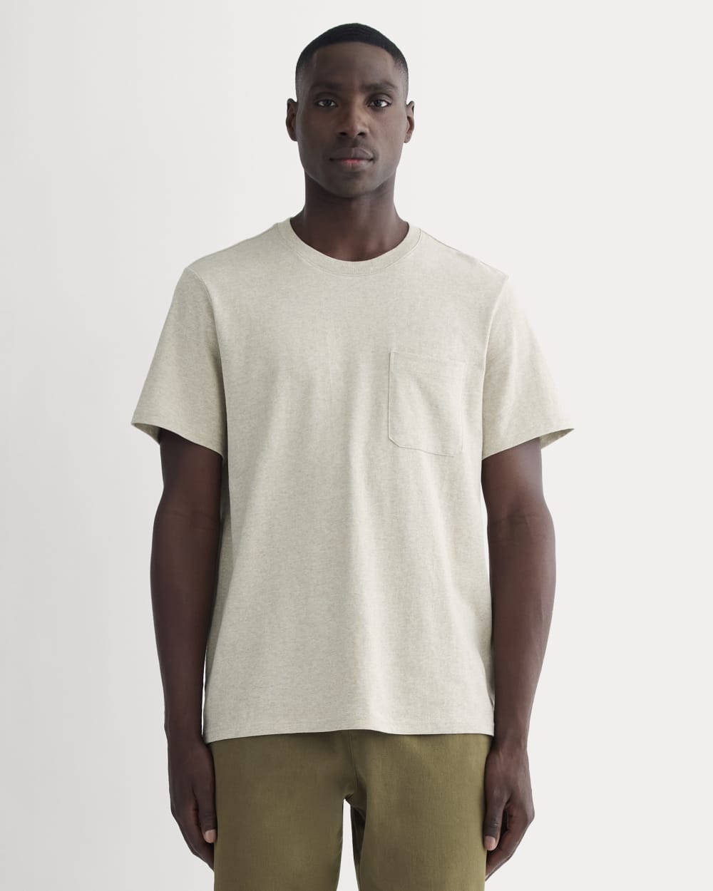 Premium Weight Pocket Tee Uniform Heather Oatmeal