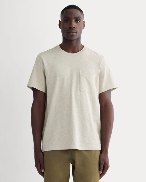The Premium-Weight Pocket Tee | Uniform | Heather Oatmeal – Everlane