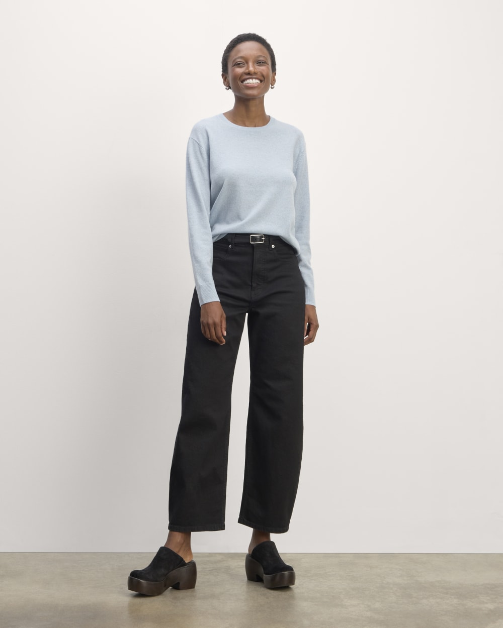 The Classic Crew in Cashmere | Sky Blue – Everlane