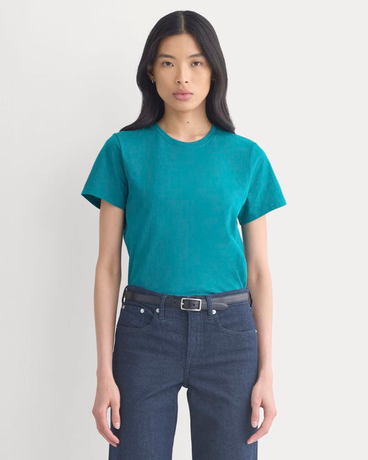 womens-organic-cotton-slim-crew-tee-everglade | primary