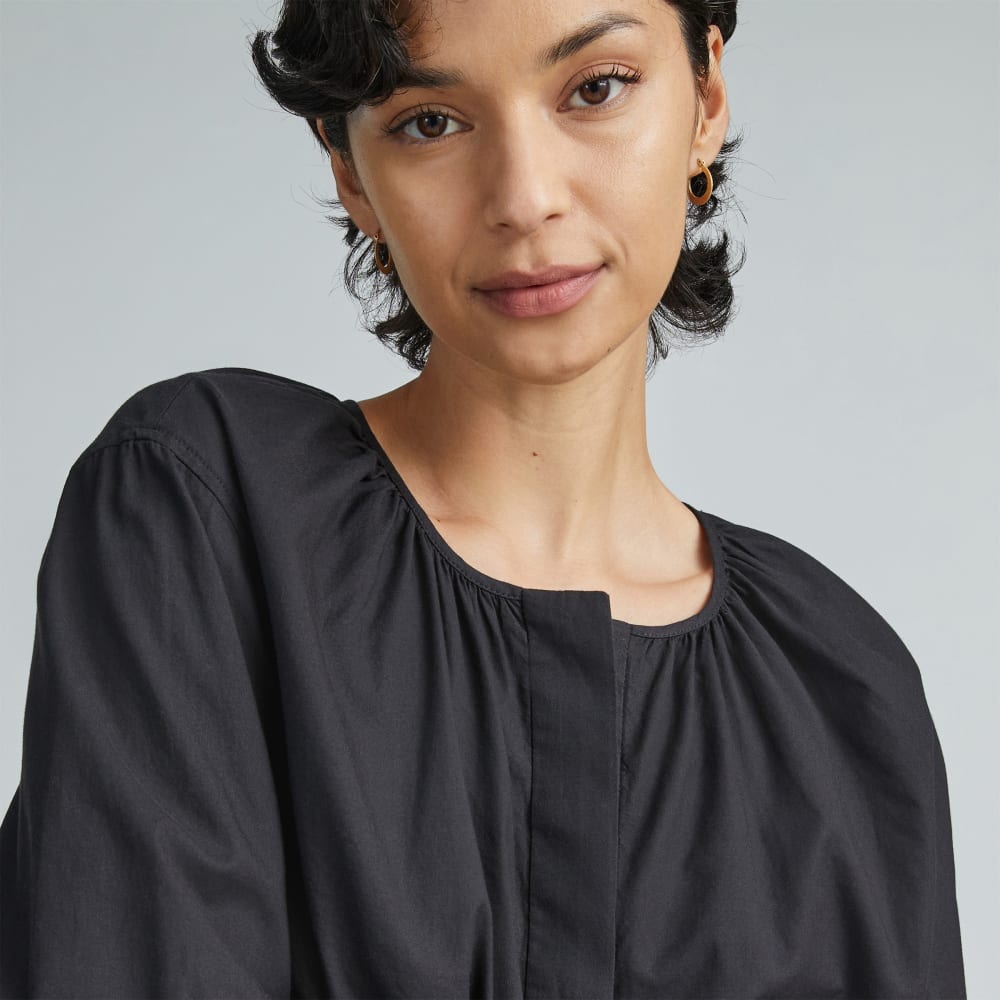 womens-silky-cotton-balloon-sleeve-top-black
