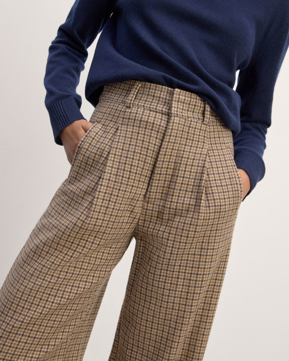 新品 TODAYFUL Houndstooth Wool Trousers 36 The Draper Pant in Wool | Camel Houndstooth – Everlane
