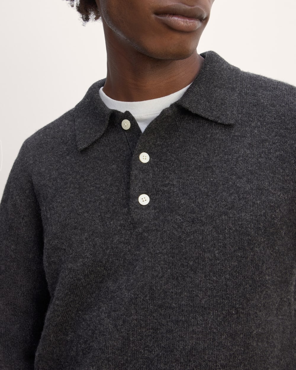 The Classic Polo in Luxe Merino Charcoal – Everlane