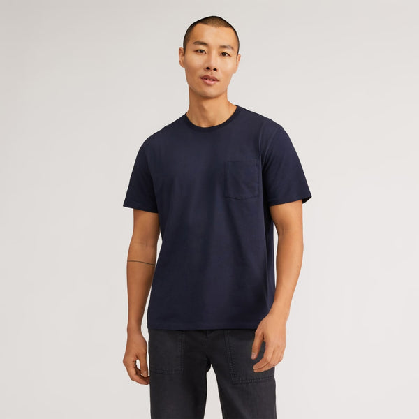 The Premium-Weight Pocket Tee | Uniform | Deep Navy – Everlane