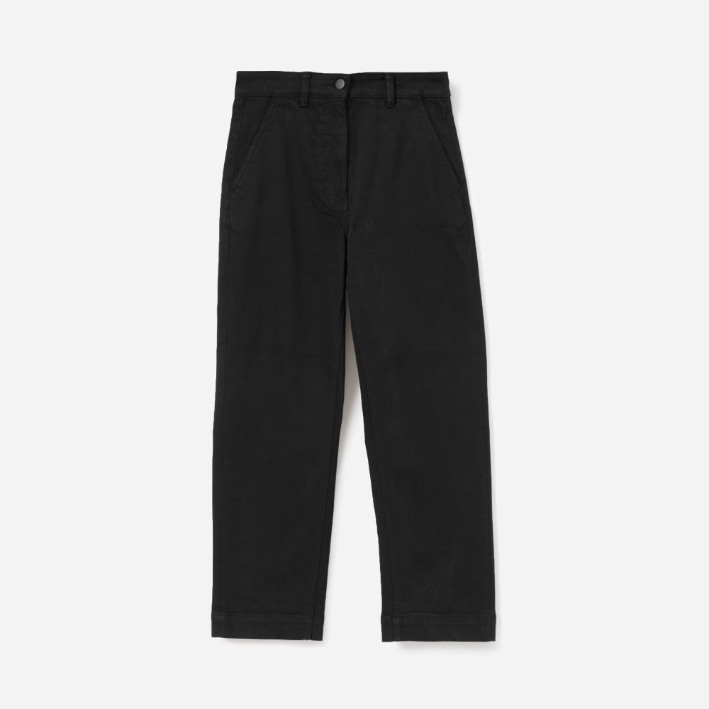 Pantalone donna 5 tasche a gamba dritta in denim regular fit Pantalone donna 5 tasche a gamba dritta in denim regular fit