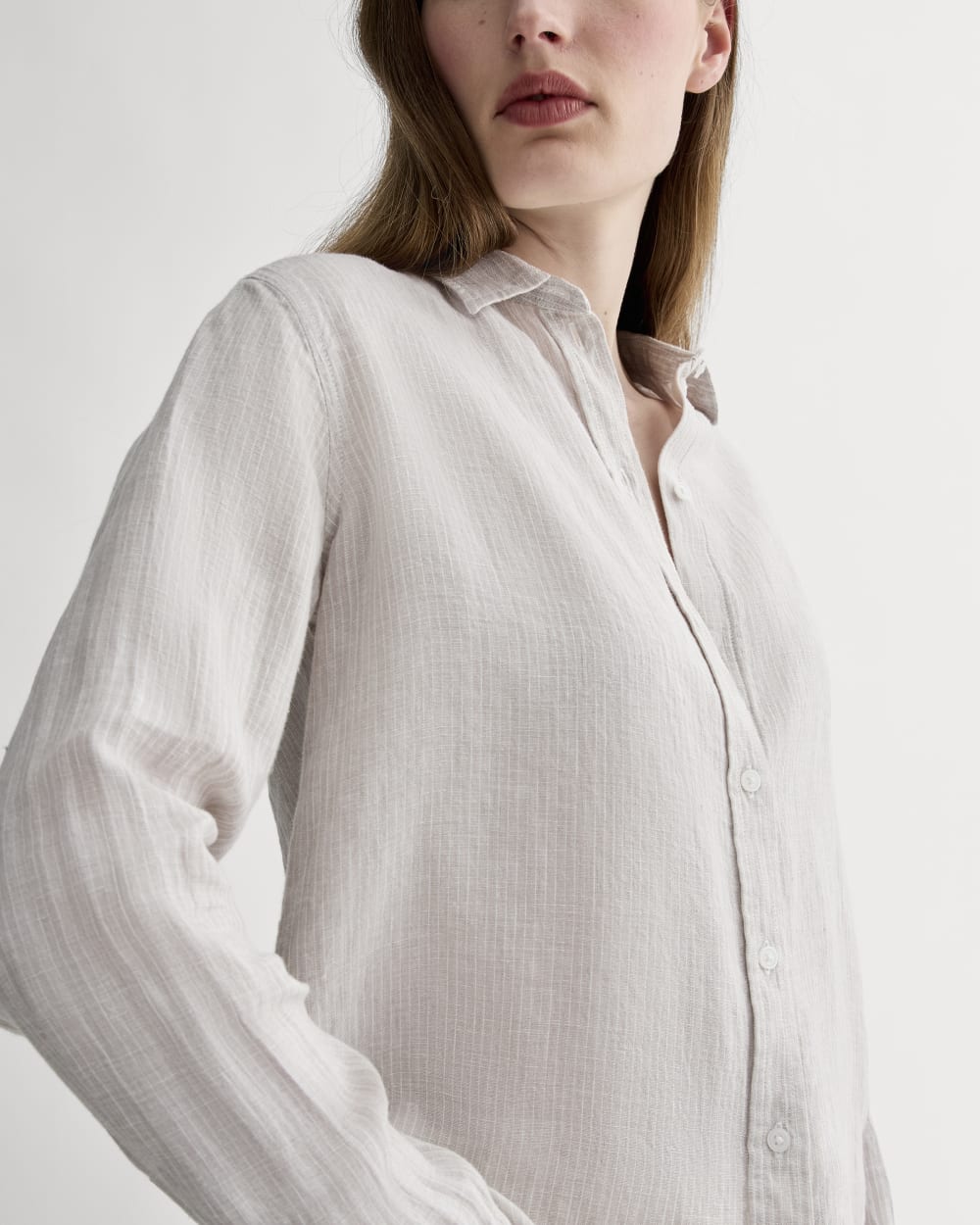 トップス STONE  White Linen Shirt The Must-Have Shirt in Linen | Stone / White – Everlane