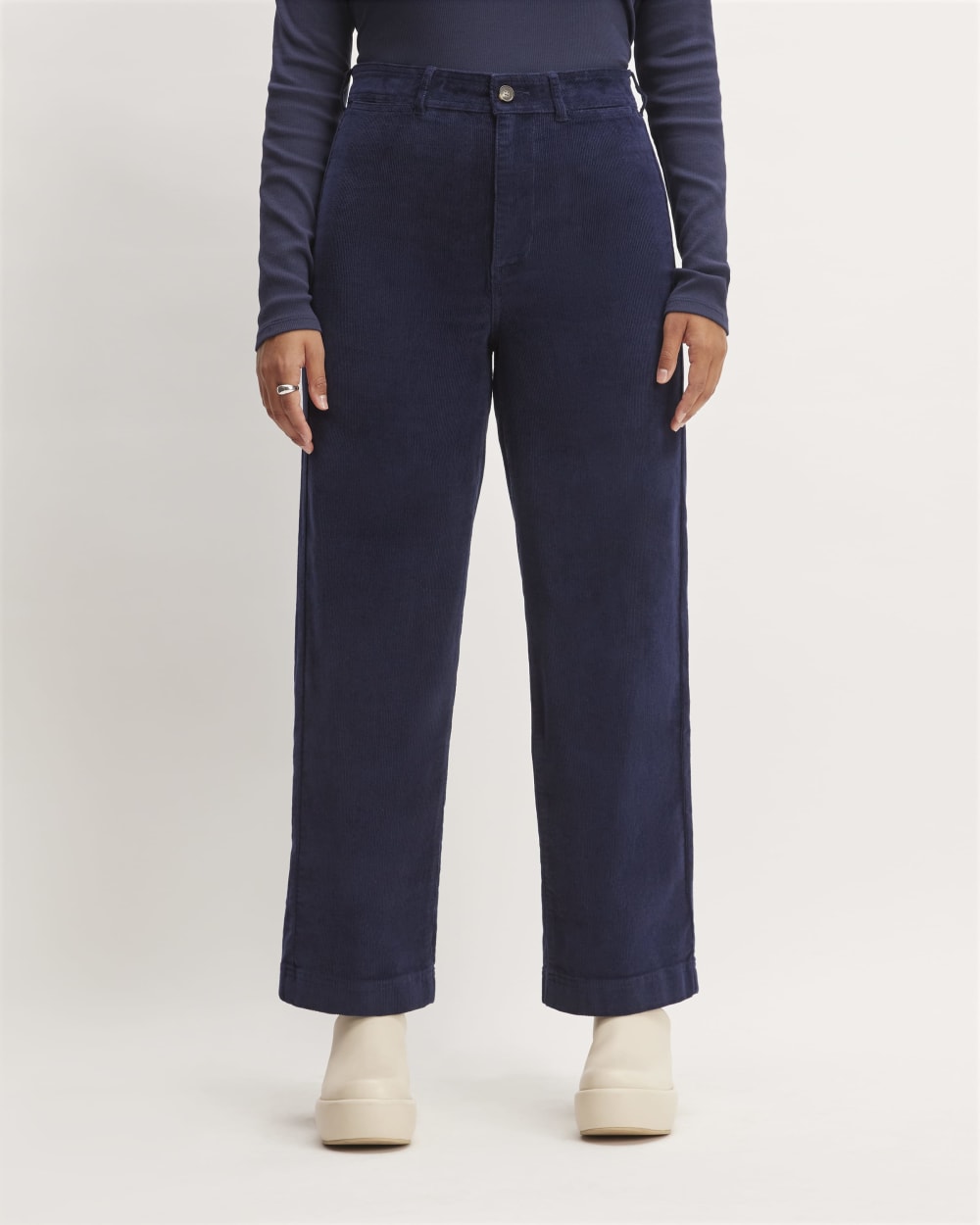 The Corduroy Wide-Leg Pant | Navy – Everlane