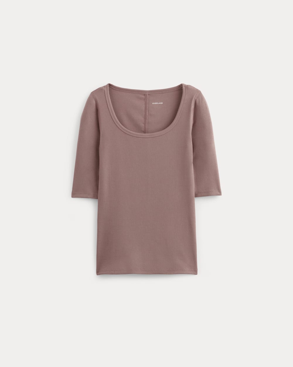 The Luxe Rib Scoop-Neck Tee | Rose Dusk – Everlane
