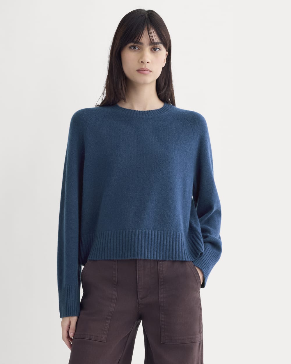 womens-cashmere-boxy-crew-sweater-deep-lazuli-blue | primary