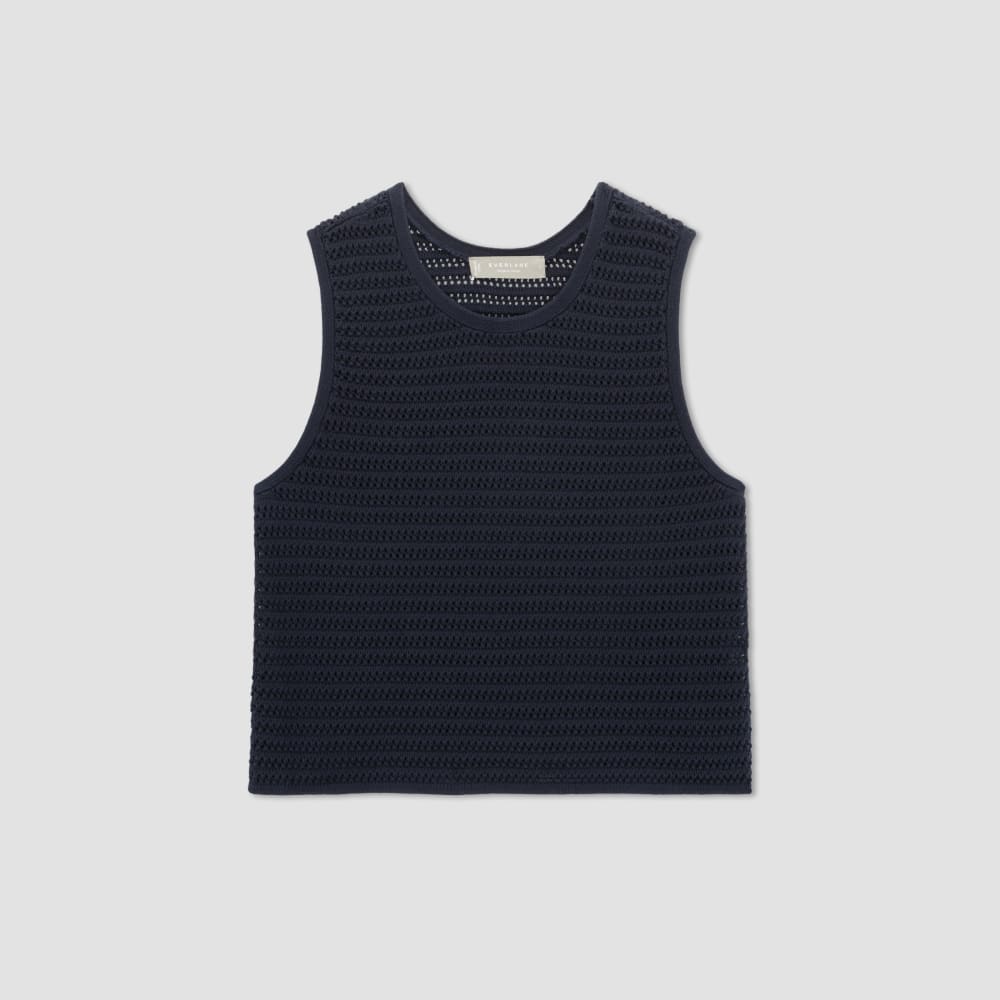 womens-crochet-knit-cami-navy | alt