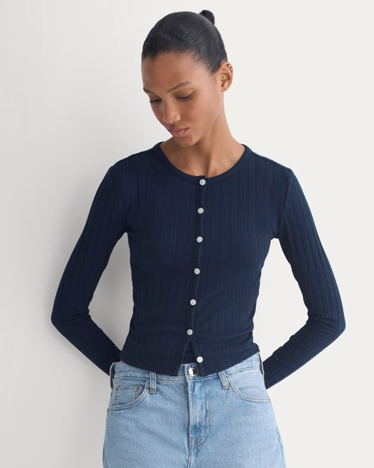 womens-cardigan-in-pointelle-deep-navy | primary