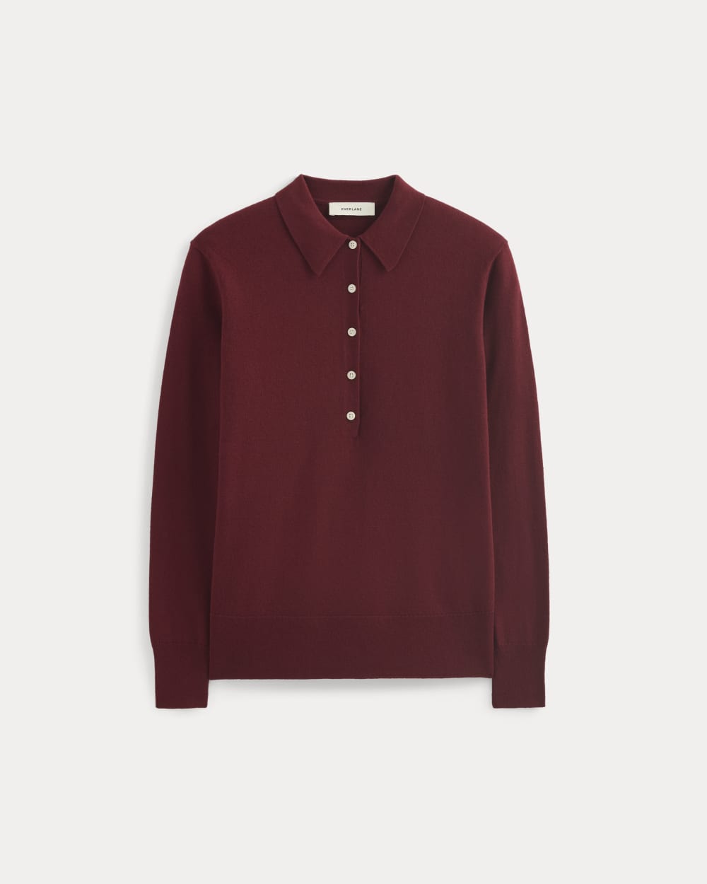 Oversized Polo Sweater in Cotton Merino | Deep Red – Everlane