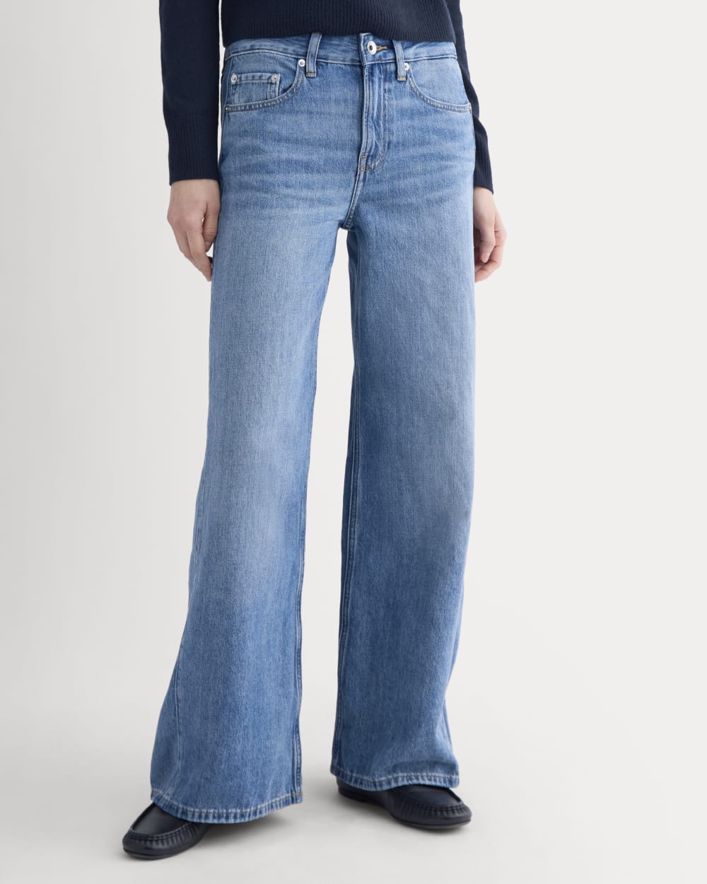 Paneled Wide-Leg Jean | Tungsten Scratch – Everlane