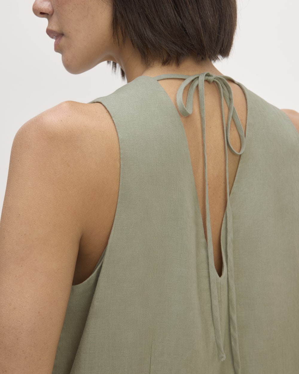 The Linen V-Neck Maxi Dress | Sage Green Everlane The Linen V-Neck Maxi Dress | Sage Green Everlane