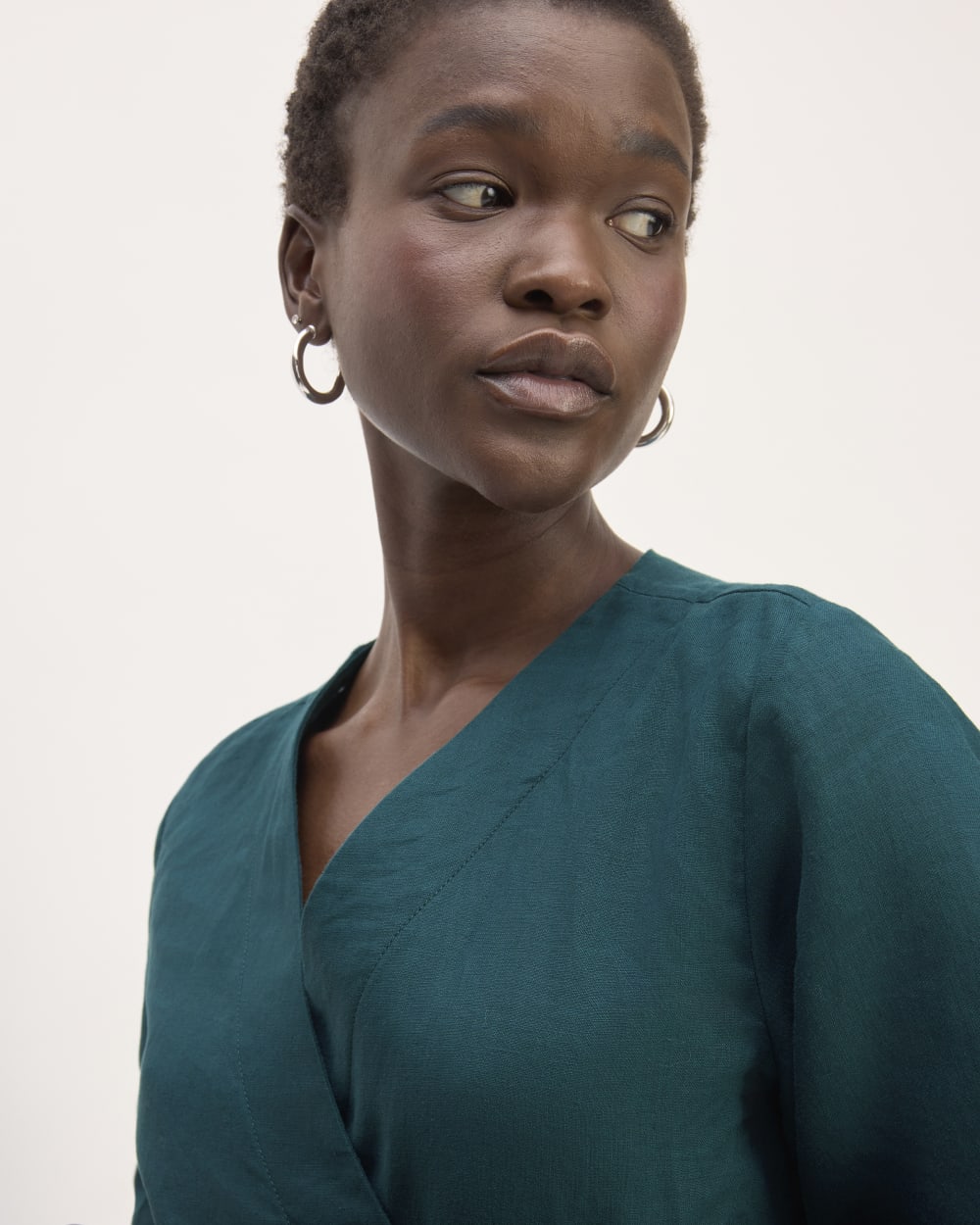 The Wrap Dress in Linen | Dark Sea Everlane The Wrap Dress in Linen | Dark Sea Everlane