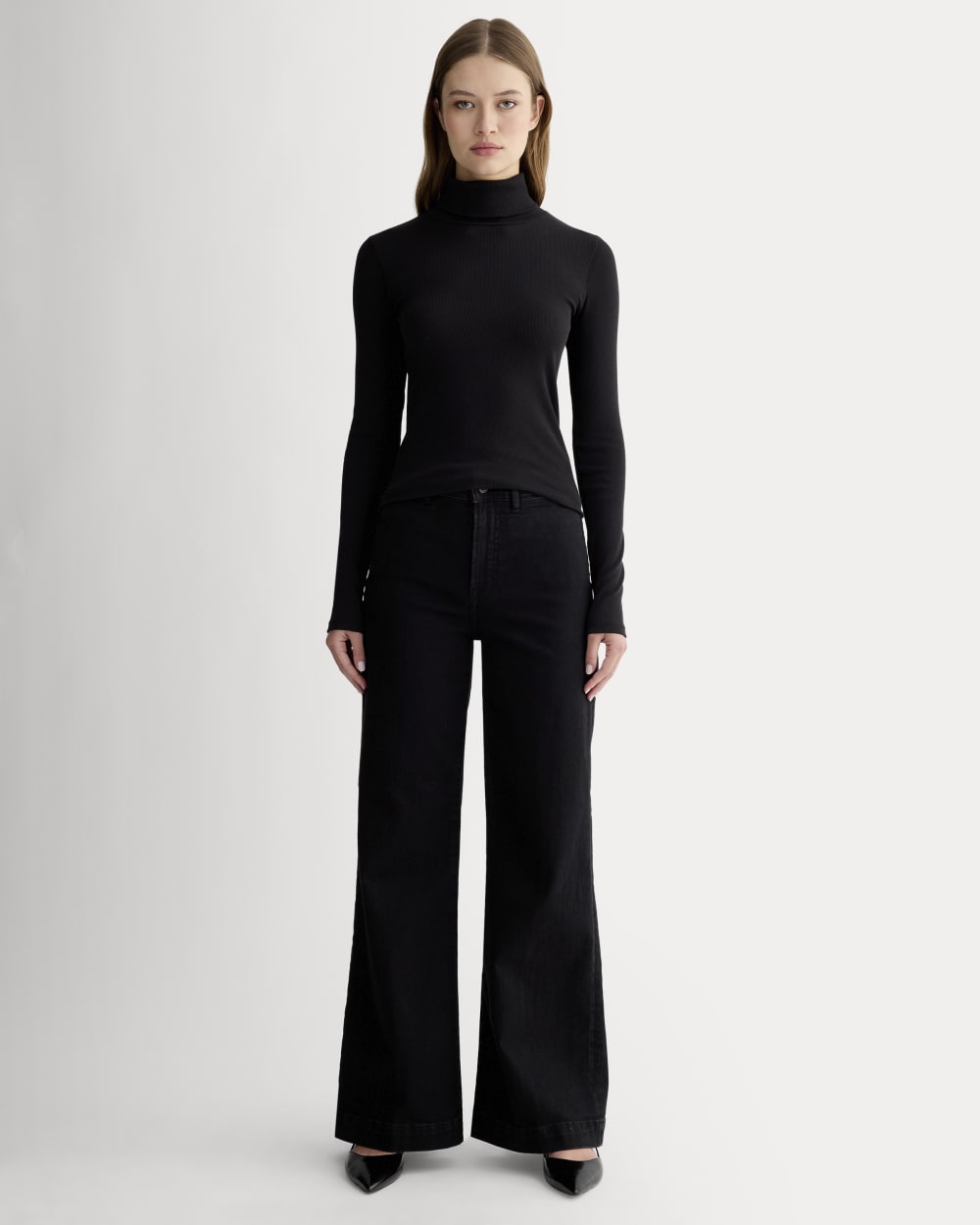 The Luxe Rib Turtleneck | Black – Everlane