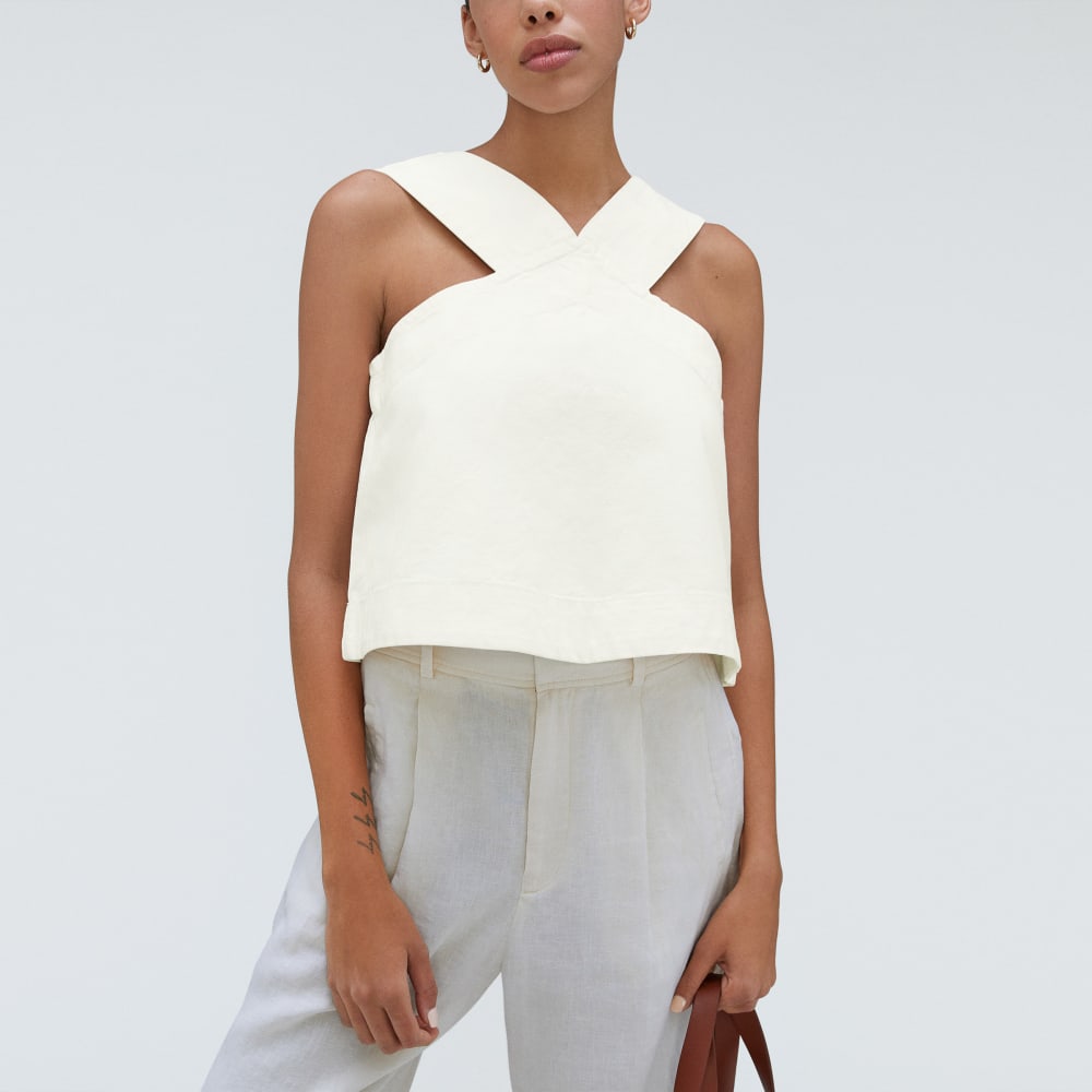 The Cross-Front Apron Top | Canvas – Everlane